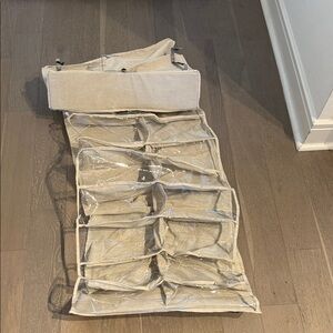 Hanging Shoe Organizer with Clear Pockets